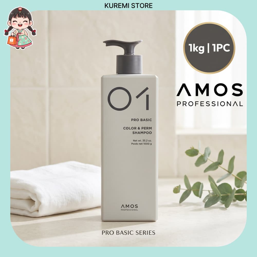 Amos Professional Color & Perm Shampoo 1000ml Cuidados Com Os Cabelos