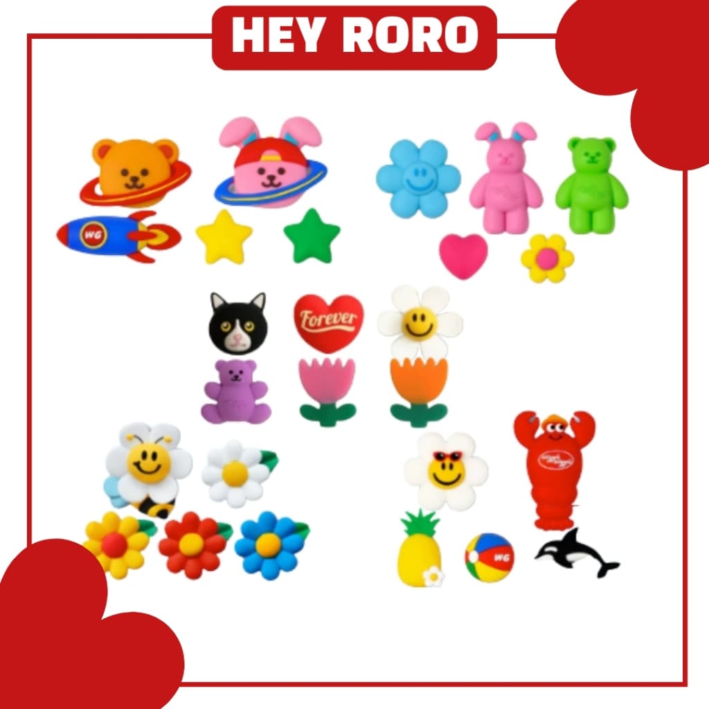 Conjunto De Pingentes De Silicone Wiggle