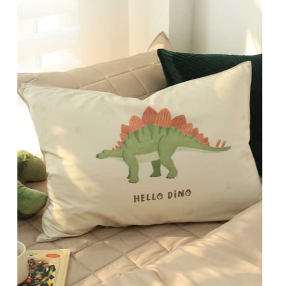 Fronha De Camada Dupla Cuidado Alergia Dinossauro (50x70cm)