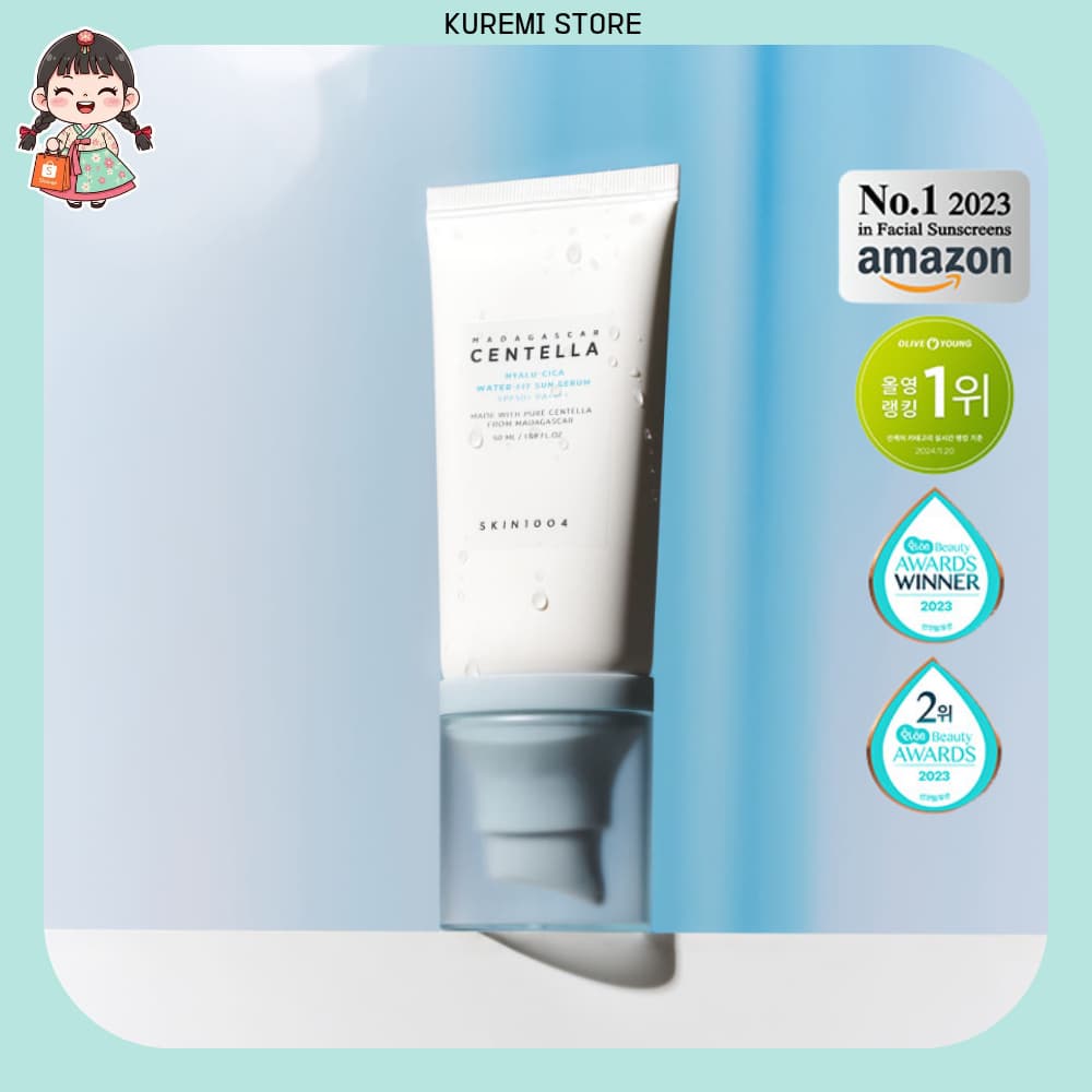 [SKIN1004] Madagascar Centella Hyalu-Cica Sérum Solar Water-Fit + Fps50 + PA + (50ml/Pacote Duplo)