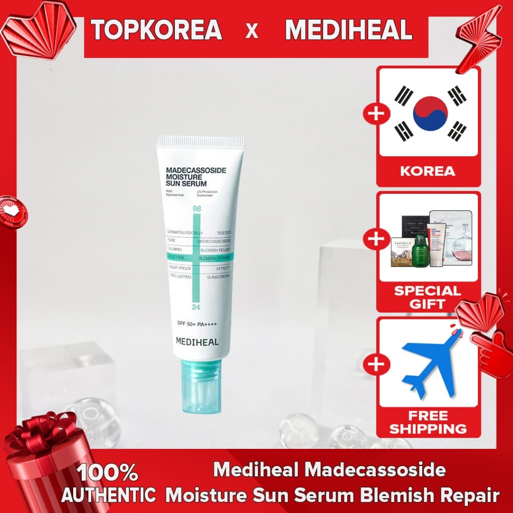 Mediheal Madecassoside Moisture Sun Serum Reparação De Manchas 50g TOPKOREA Envio Da Coreia