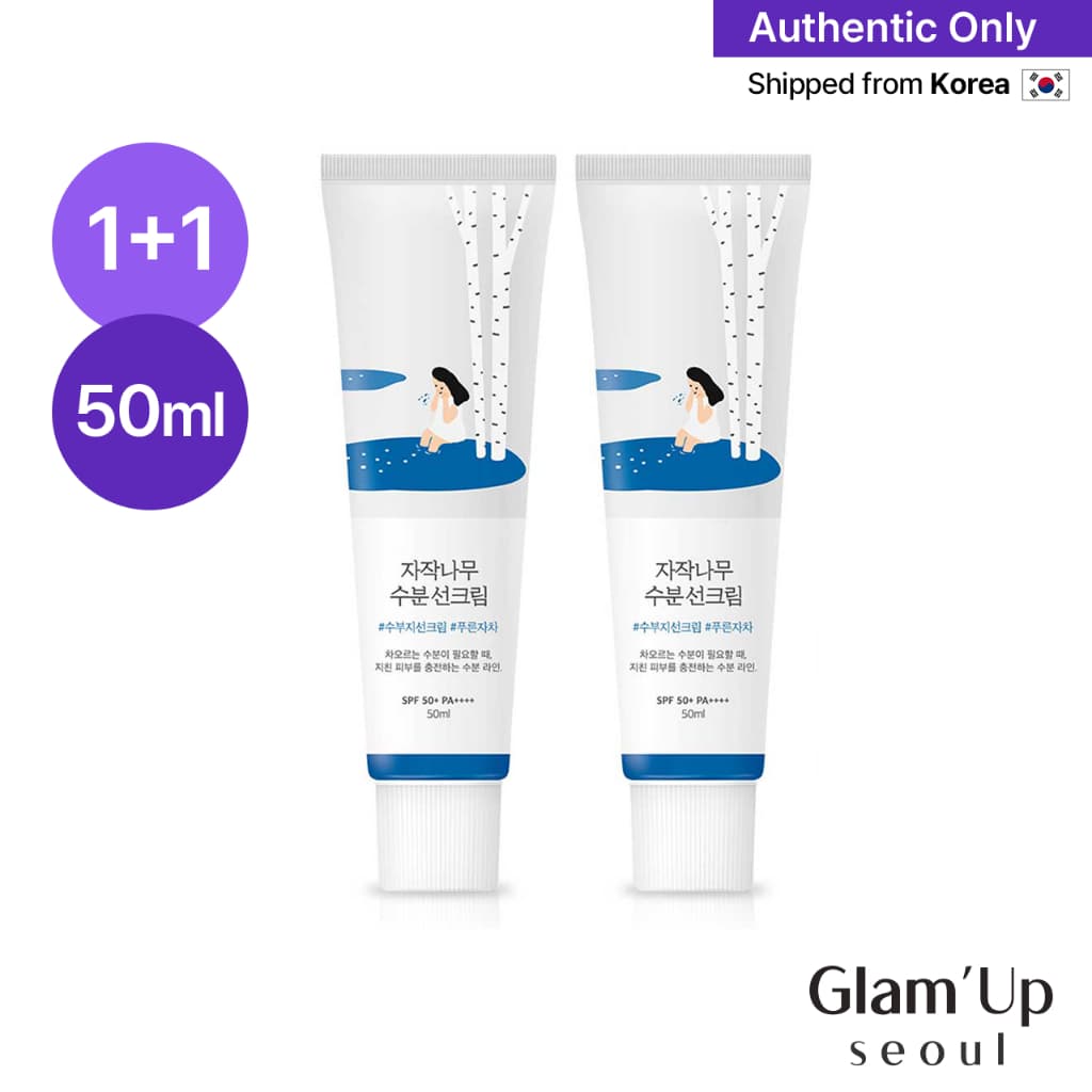[ROUND LAB] (1+1) Birch Juice Moisturizing Sun cream Creme Solar Hidratante Com Suco De Bétula 50ml/Protetor