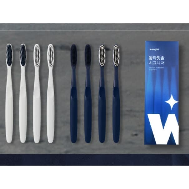 Escova De Dentes Exclusiva Wangta 8 Unidades , Micro Cerdas Macias De Cabeça Jumbo