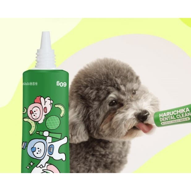 Pense Seu Animal De Estimação Haruchika Dental Clean Plus Pasta De Dente Para Animais Sabor Melão 2 Unidades