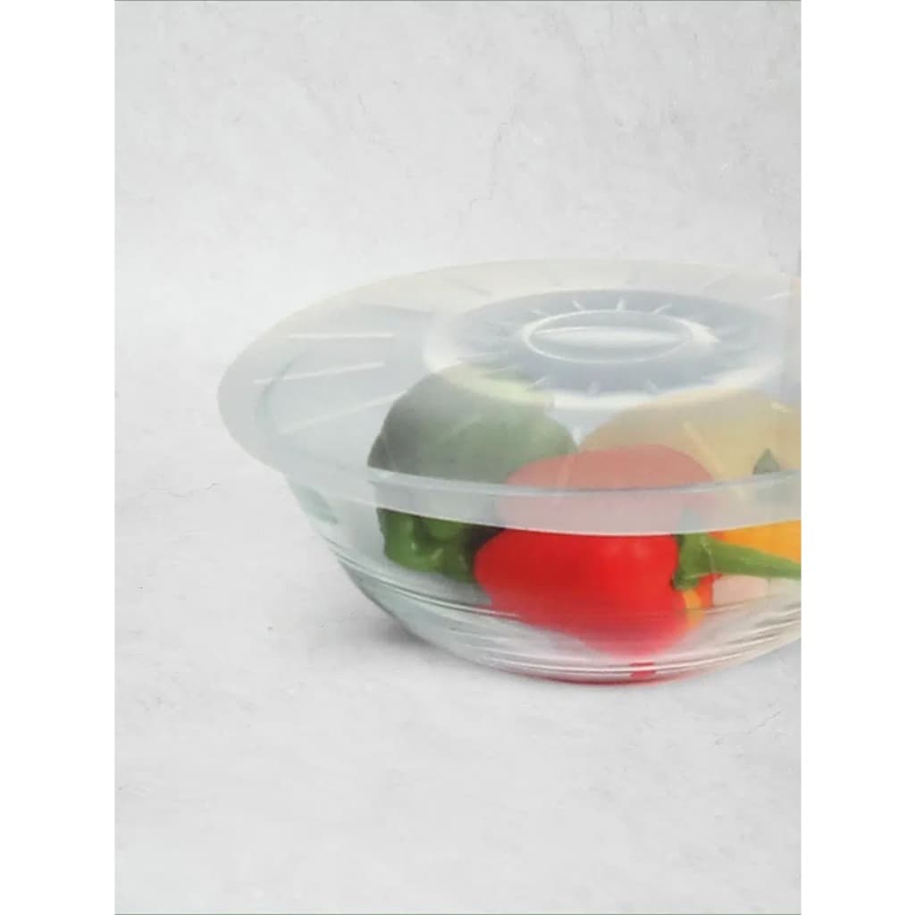 Conjunto De Tampa De Micro-Ondas De Silicone Premium (3 Unidades)-Resistente Ao Calor Para Alimentos/À Prova De Respingo