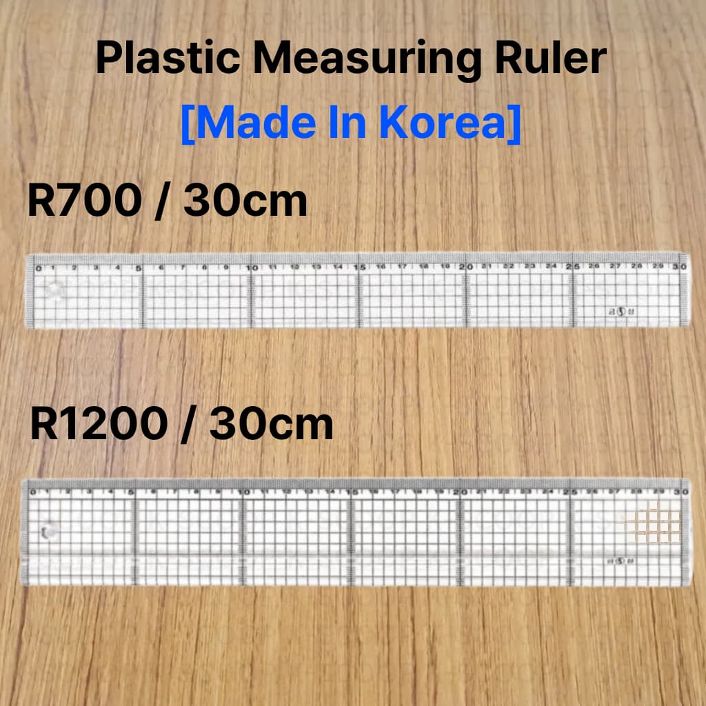 Régua De Grade Transparente 30cm , Medição De Plástico , Ferramenta De Desenho De Linha Reta
