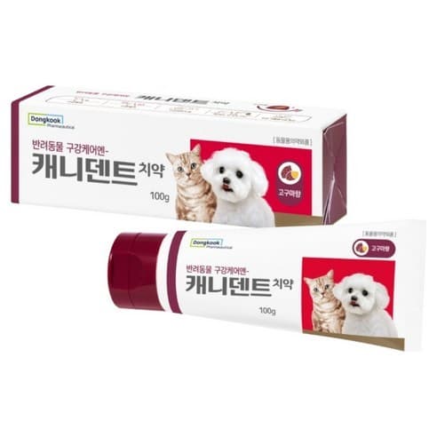 [K-STYLE] Dongkook Canident Pasta De Dente Para Animais De Estimação Sabor Batata Doce 100g Cuidados Dentários Cães E Ga