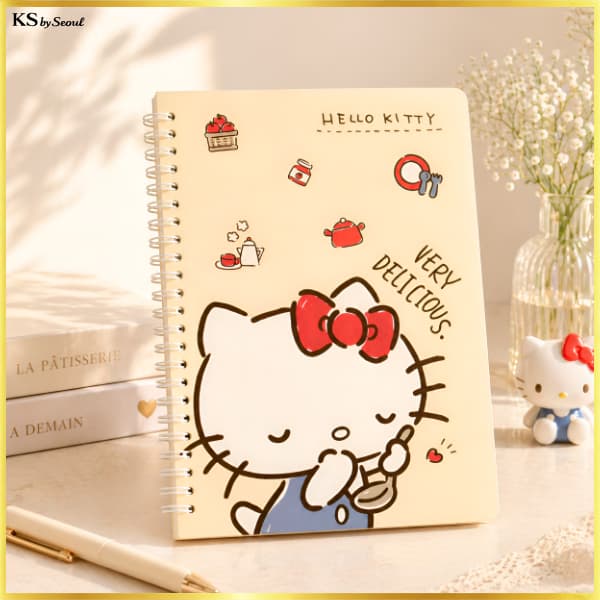 [Daiso Korea] Caderno Espiral A5 80 Folhas Capa PP