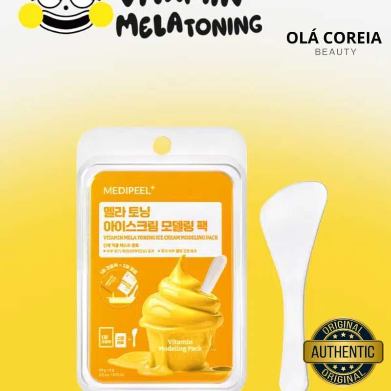 Pacote Modelador De Sorvete Melatoning Vitamina MediPeel 60 g + 6