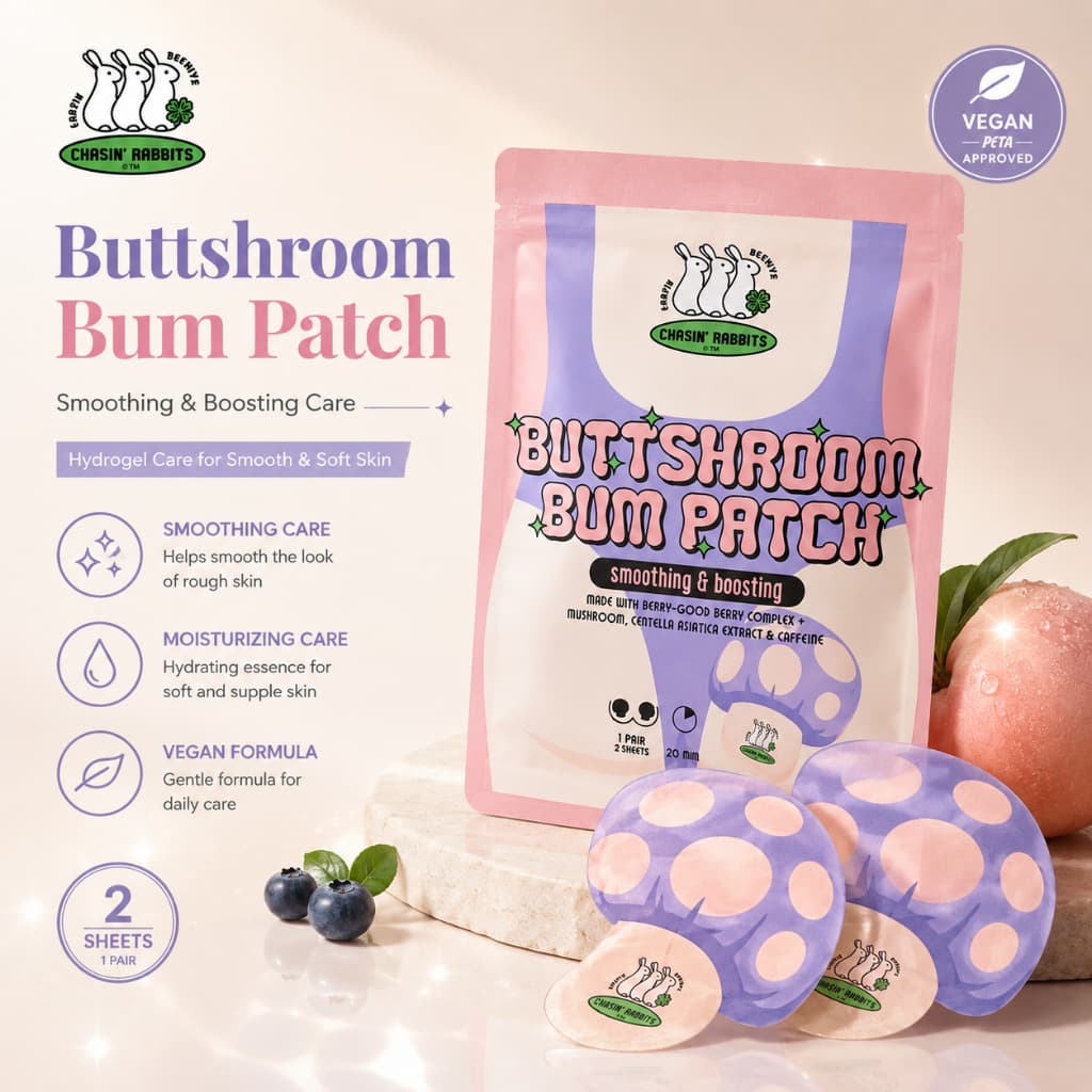 [OY05] Patch Para Bunda De Coelho Chasin 18g (2 Folhas) | De Hidrogel Cuidados Com O Quadril Cuidado Suavizante E Intens