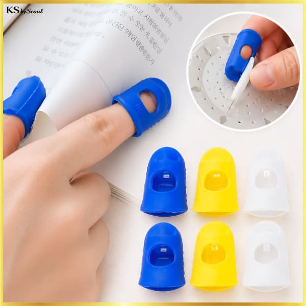 [Daiso Korea] Conjunto De 6 Peças Dedal De Costura De Silicone