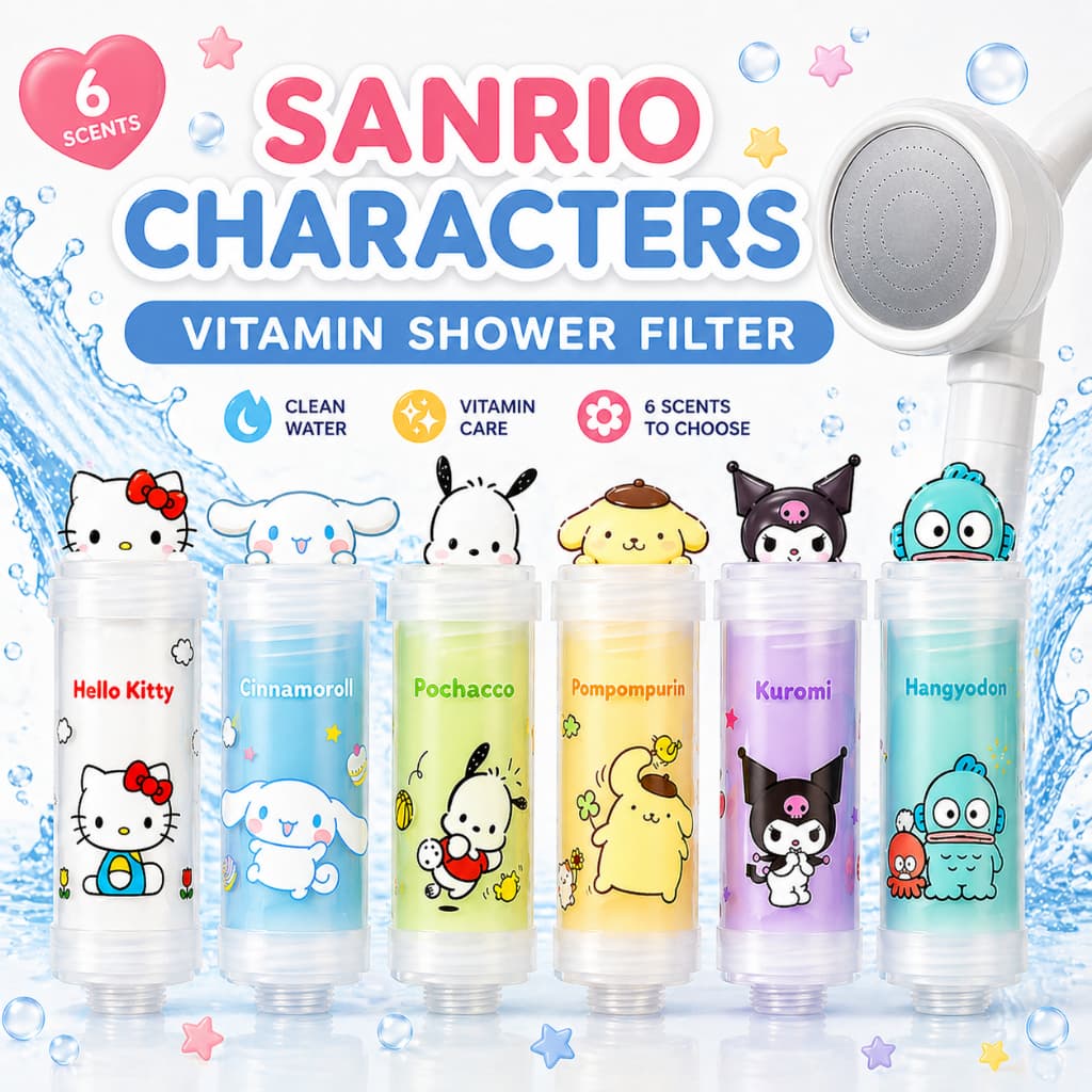 Filtro De Chuveiro De Vitamina Sanrio 1 Unidade 6 Aromas Banho De Personagem Para Crianças Uso Familiar