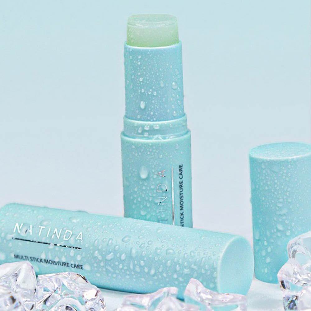 NATINDA Aqua Moisture Multi Stick 9g Bálsamo Hidratante Portátil Cuidados Com A Pele Uso Diário Seca