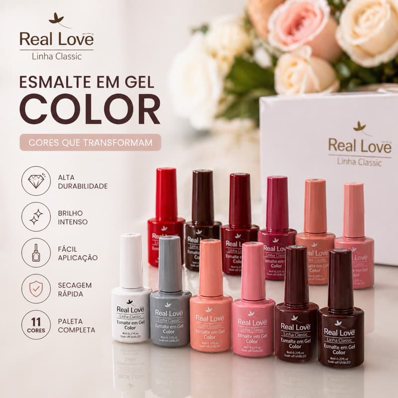 Esmalte em Gel - Linha Light - Real Love - 8ml
