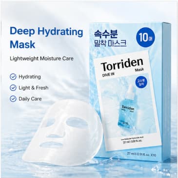 Conjunto De Máscara Hidratante Em Folha Facial 10pcs 27ml
