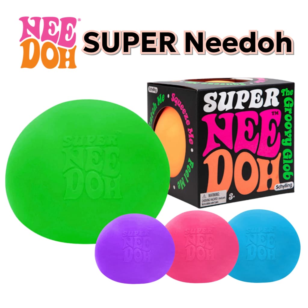 Super NeeDoh Giant Squishy - Bolinha Anti Stress Gigante / Fidget Toy (4 Cores)