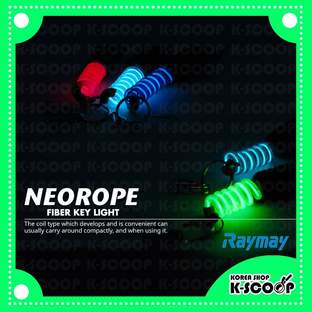 Luz De Chave De Fibra Raymay NEOROPE (Tipo Bobina)-Corda De Segurança Para Caminhada Noturna , Ciclismo E Atividades Ao