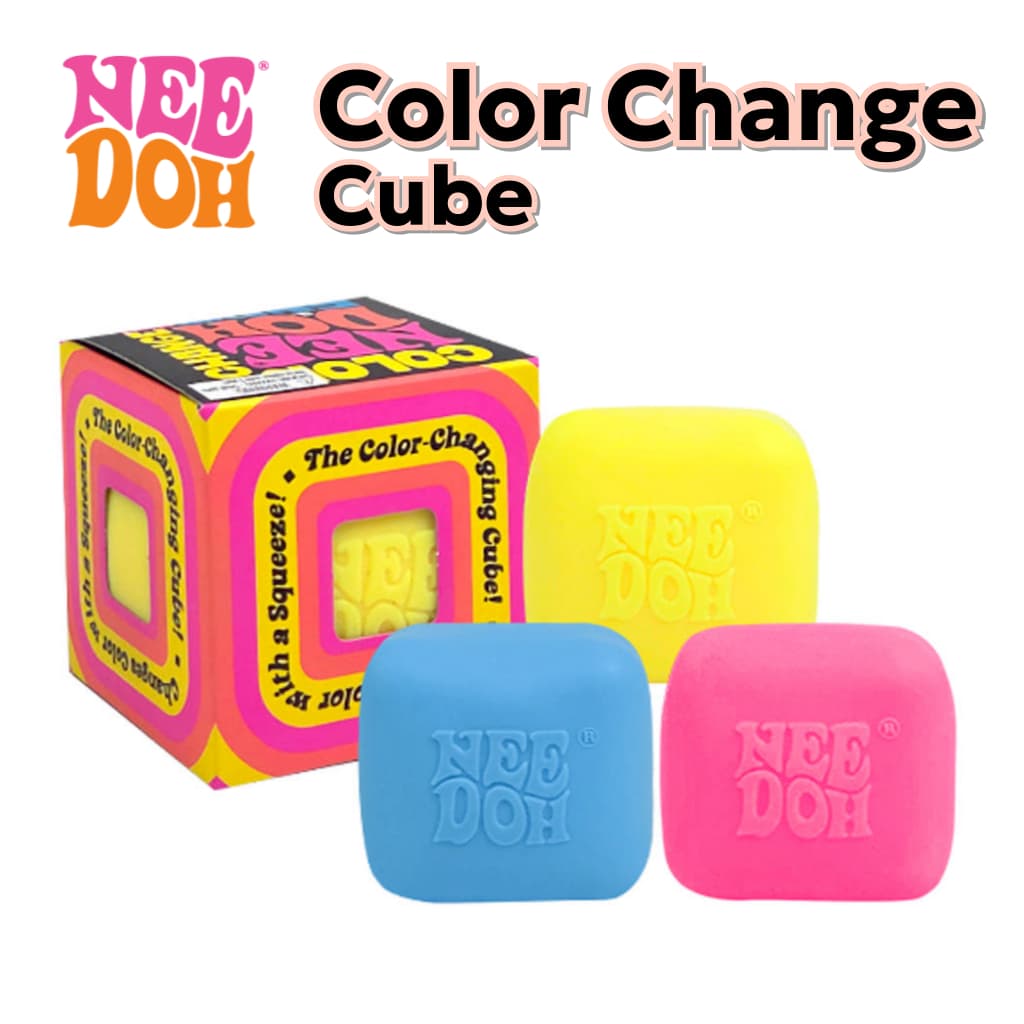 NeeDoh Color Change Cube [Korea Direct] - Squishy Antiestresse / Fidget Toy Relaxante / Brinquedo Sensorial para Foco e Calma