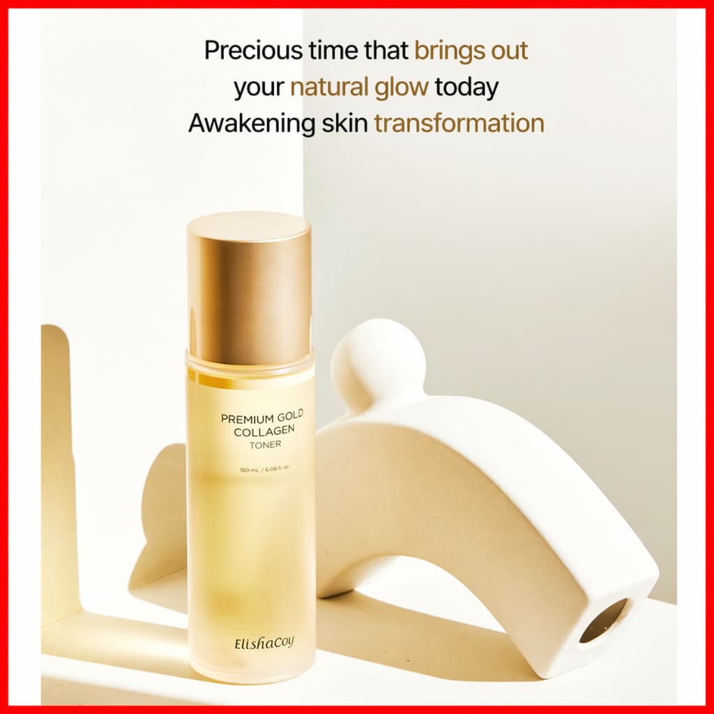 Elishacoy Premium Gold Collagen Toner 180ml , Hidratação E Cuidados Reafirmantes Da Pele