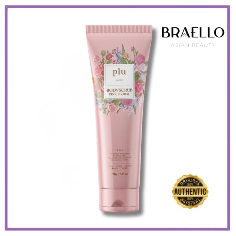 Plu Body Scrub Pink Floral - 200g