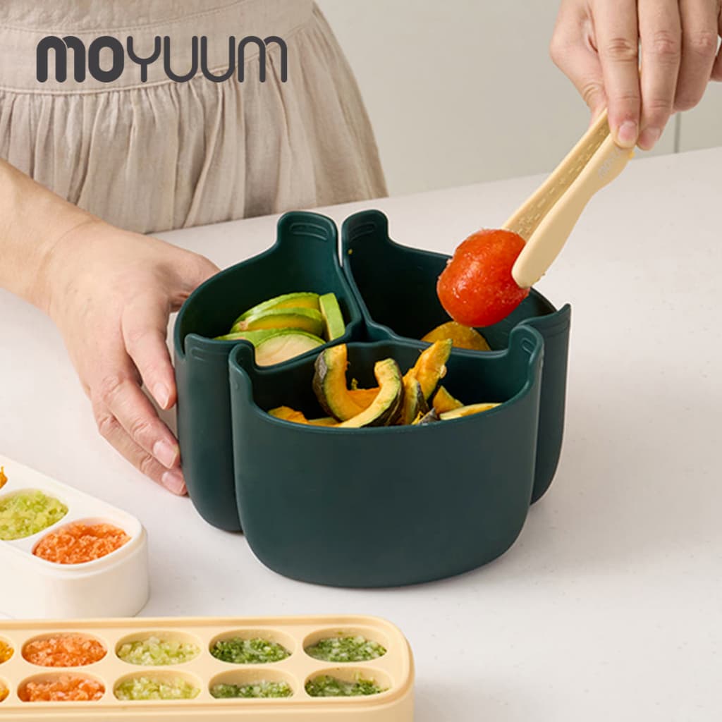 Divisor De Panela De Arroz De Silicone 3 Em 1 MOYUUM Para Comida De Bebê