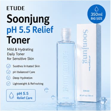 Toner De Água Hidratante 350ml Cuidado Diário De Umidade
