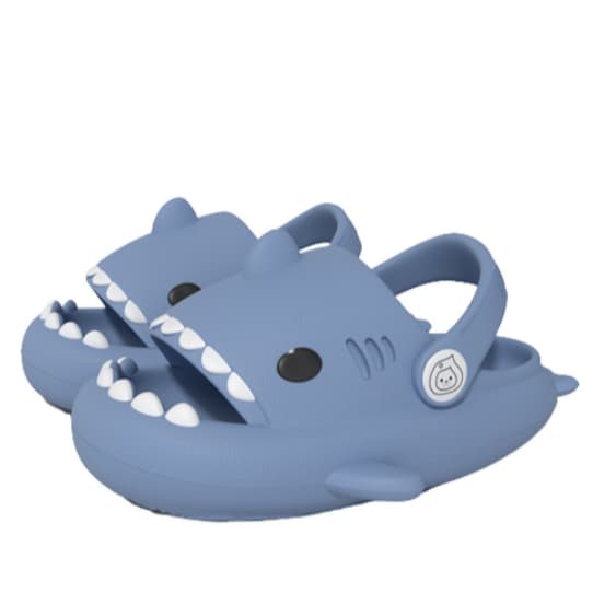 Chinelos Forestin Kids EVA Shark – Slides Leves De Desenho Animado Para Ambientes Internos E Externos