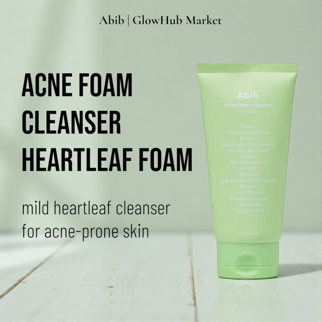 Abib acne Foam cleanser heartleaf-Limpador Suave De Folhas Cardíacas Para Pele Com Tendência A