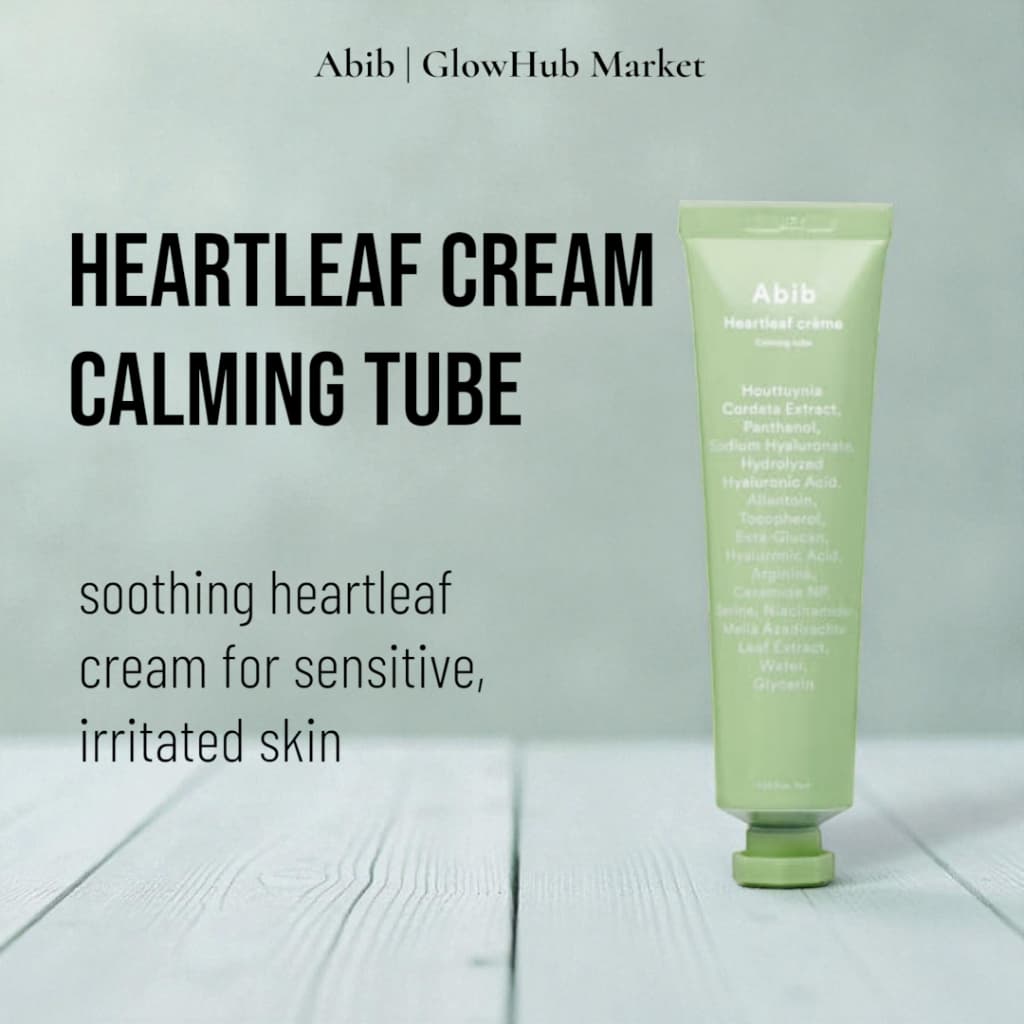 Abib heartleaf cream Calming Tube – Creme Calmante De Folhas Cardíacas Para Peles Sensíveis E Irritadas