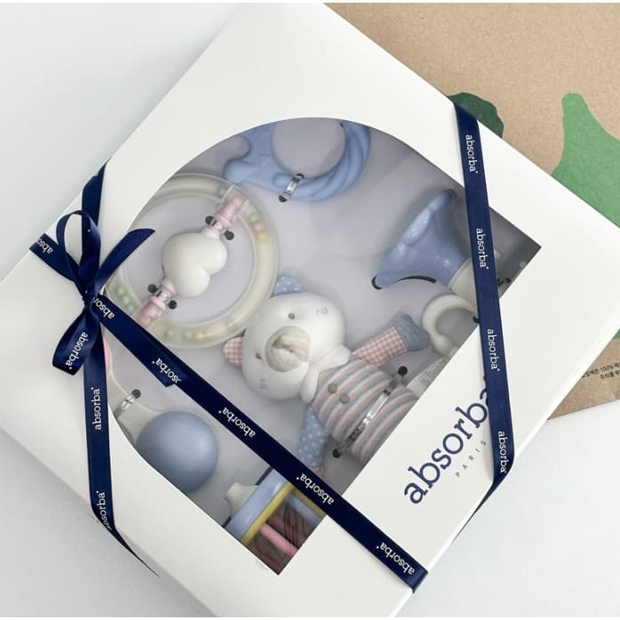 Conjunto De Presente Luxuoso Para Bebê Apsorva – Brinquedo De Chocalho E Mordedor Recém-Nascidos , Comemoração De 100 Di