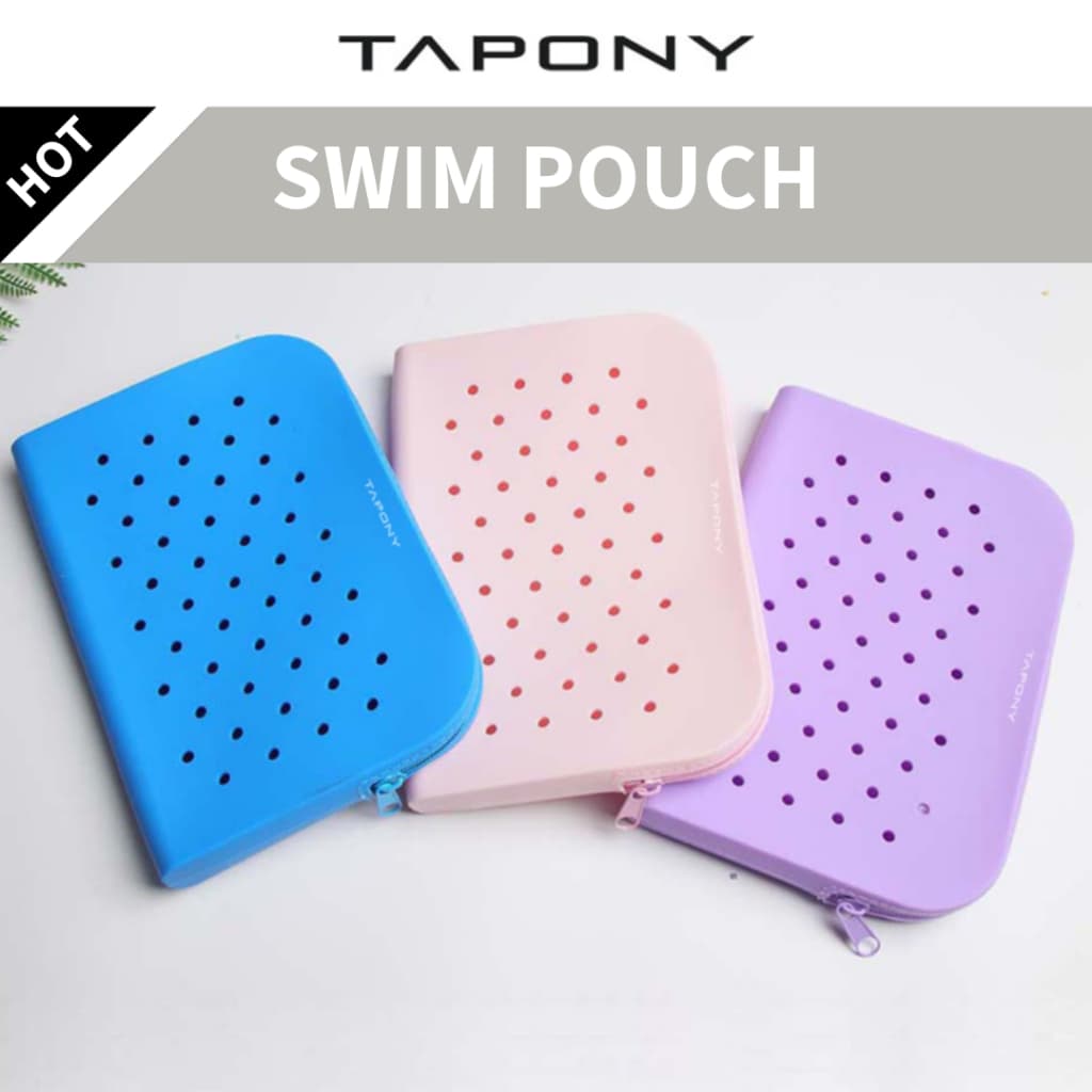 [Marca Coreana] Bolsa Grande De Natação De Silicone TAPONY | Organizador 100 % Impermeável E De Secagem Rápida Para Óculos De Banho