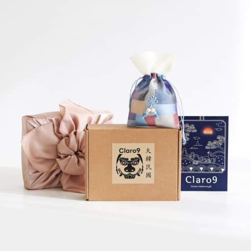 Conjunto Completo De Saquinho Coreano Tradicional Claro9 2025-Bolsa Da Sorte + Pano De Embrulho (Bojagi)-Changgyeongung