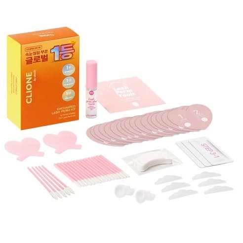 Kit De Permanente De Cílios CLIONE | Conjunto DIY De 15 Tempos Onda De Longa Duração Elevador Automático Fácil Fórmula S