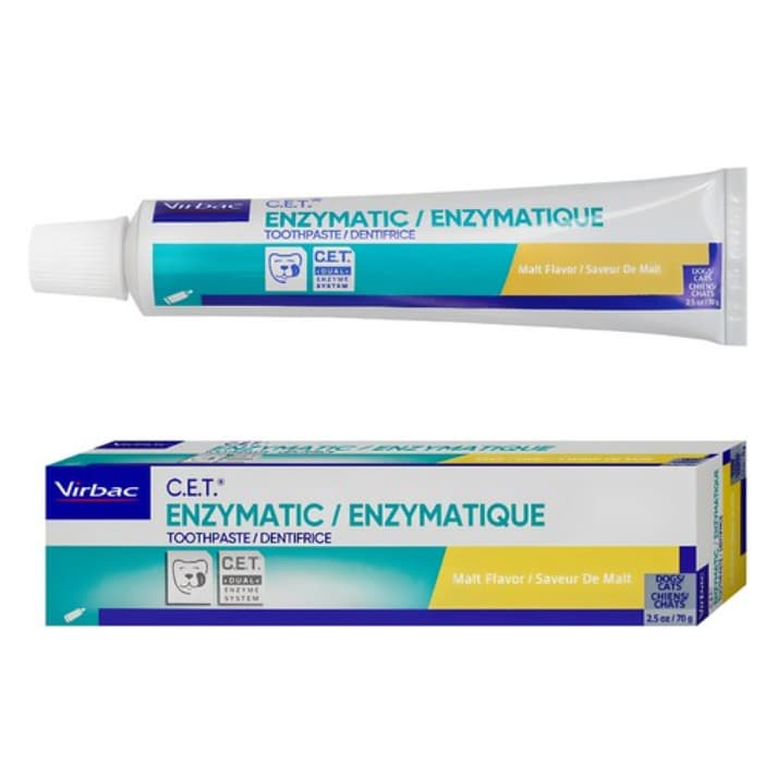 Virbac CET Pasta Dentífrica Para Animais De Estimação Sabor Malte 70g | De Dente Cães E Gatos Cuidados Dentários Recomen
