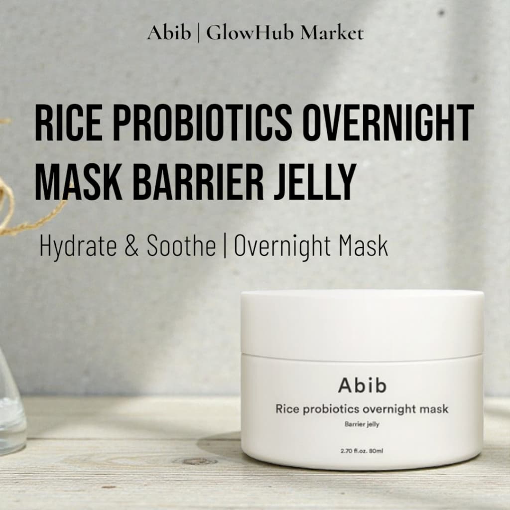 [Abib] Arroz Probióticos Máscara Noturna Barrier Jelly 80ml – Hidratar E Acalmar |