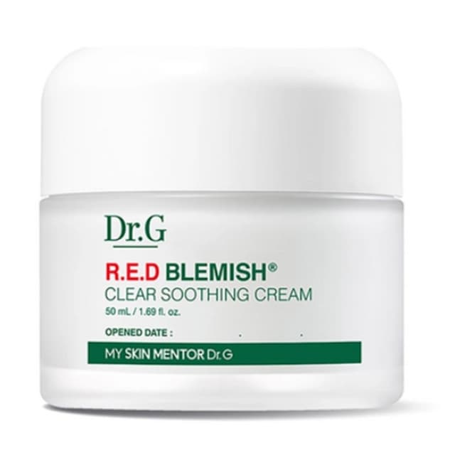 [Dr.G] Red Blemish Cica Creme Calmante 50ml-Hidratante Para Pele Sensível , Com Tendência A Vermelhidão E Acne