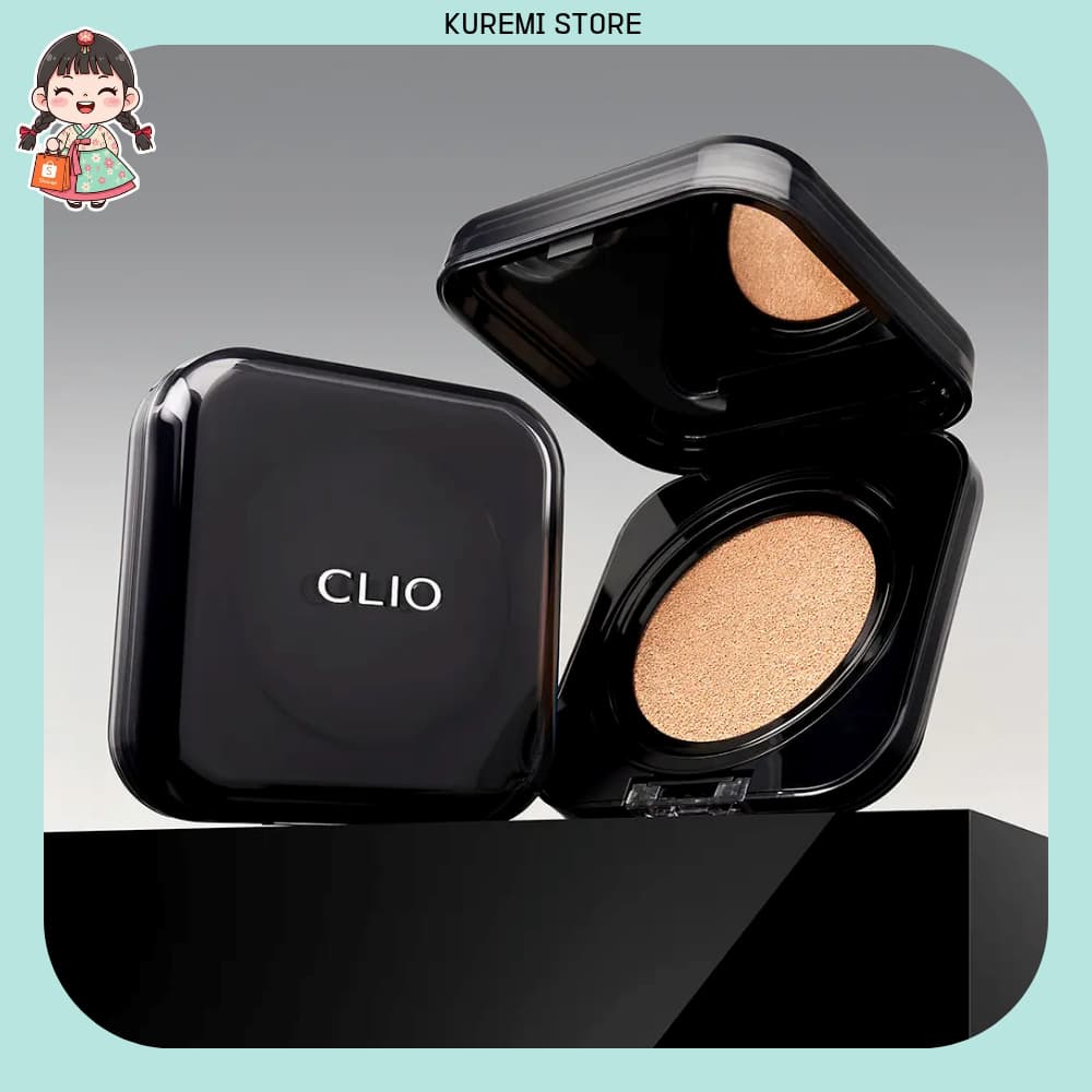 [CLIO] O Novo Conjunto De Almofadas Founwear (15g + Recarga) Base K-Beauty No . 1 Para Pele De Vidro E Cobertura De Poro