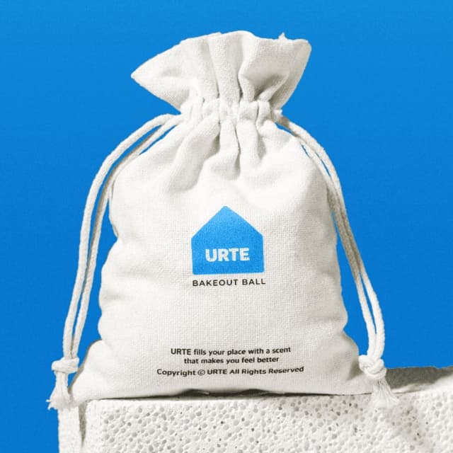 [URTE] Bake-Out Ball Clean Algodão Azul Desodorizante Interno Para Remoção De Odor De Banheiro 200g