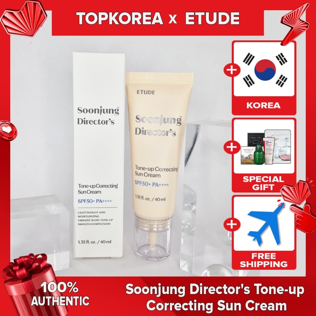 ETUDE Soonjung Diretor's Tone-up Correcting Sun Cream Fps50 + PA + 40ml TOPKOREA Envio Da Coreia