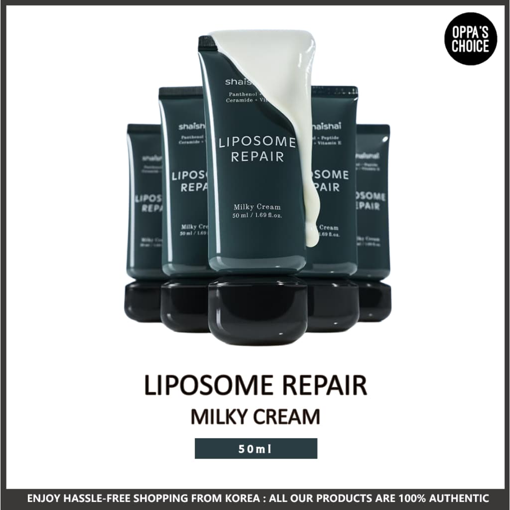 SHAISHAISHAI Liposome Repair Milky Cream 50ml (+15ml) • Creme Reparador • Hidratação 72H • Pele Sensível