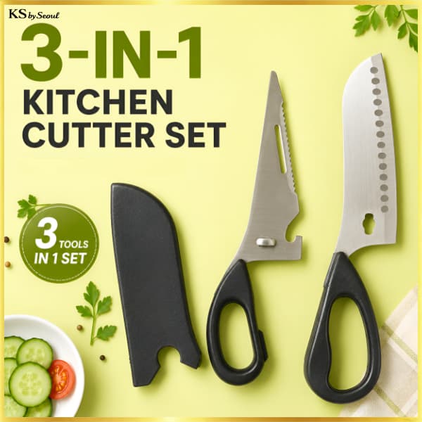 [Daiso Korea] Ferramenta De Cozinha Removível De Aço Inoxidável Multifuncional De Preparação De Alimentos Com Estojo