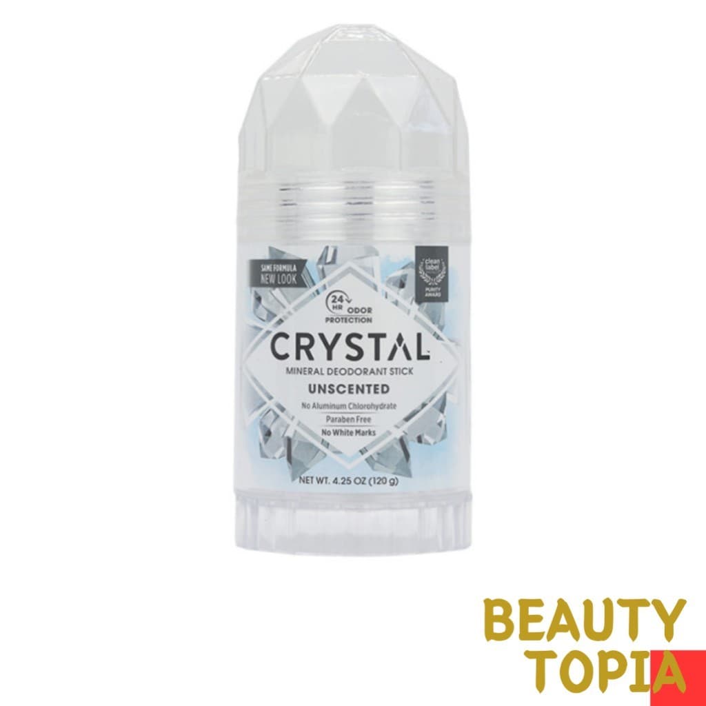 CRYSTAL Desodorante em bastão sem fragrância Deodorant Stick 120g Unscented salt