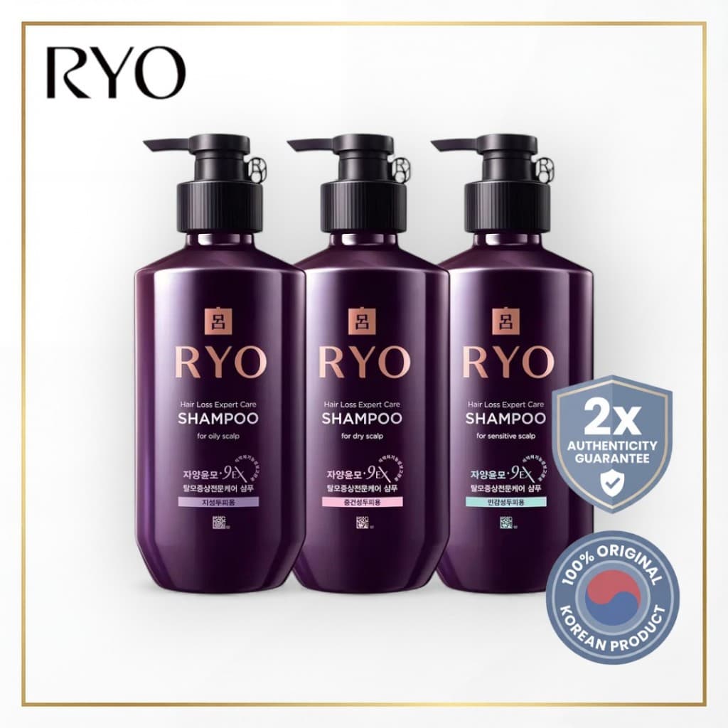 Ryo Jayangyunmo shampoo 400ml – Cuidado Com Equilíbrio Do Couro Cabeludo | Para Cuidados A Queda De Cabelo , Nutritivo