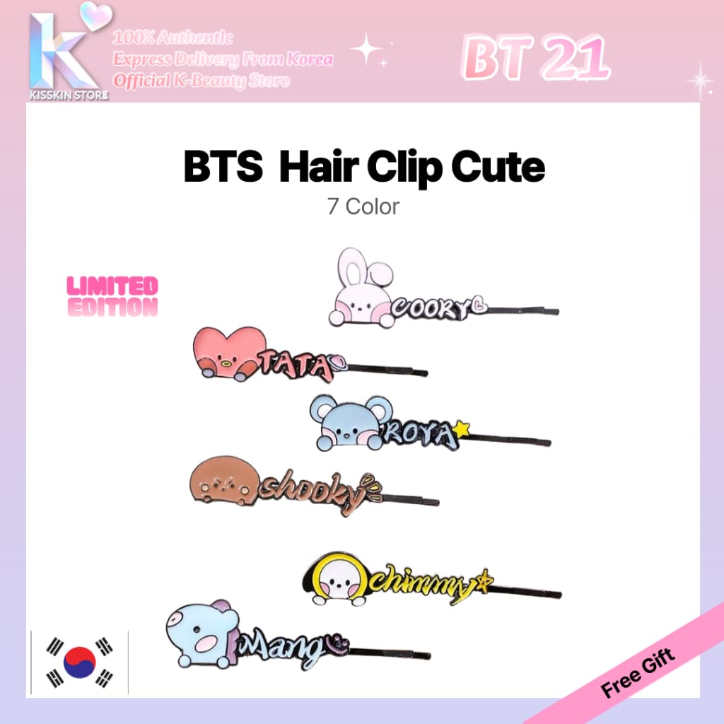 Grampo De Cabelo BT21 | Presilha Fofa De Desenho Animado Acessório Para Fãs BTS Produtos K-Pop Da Coreia