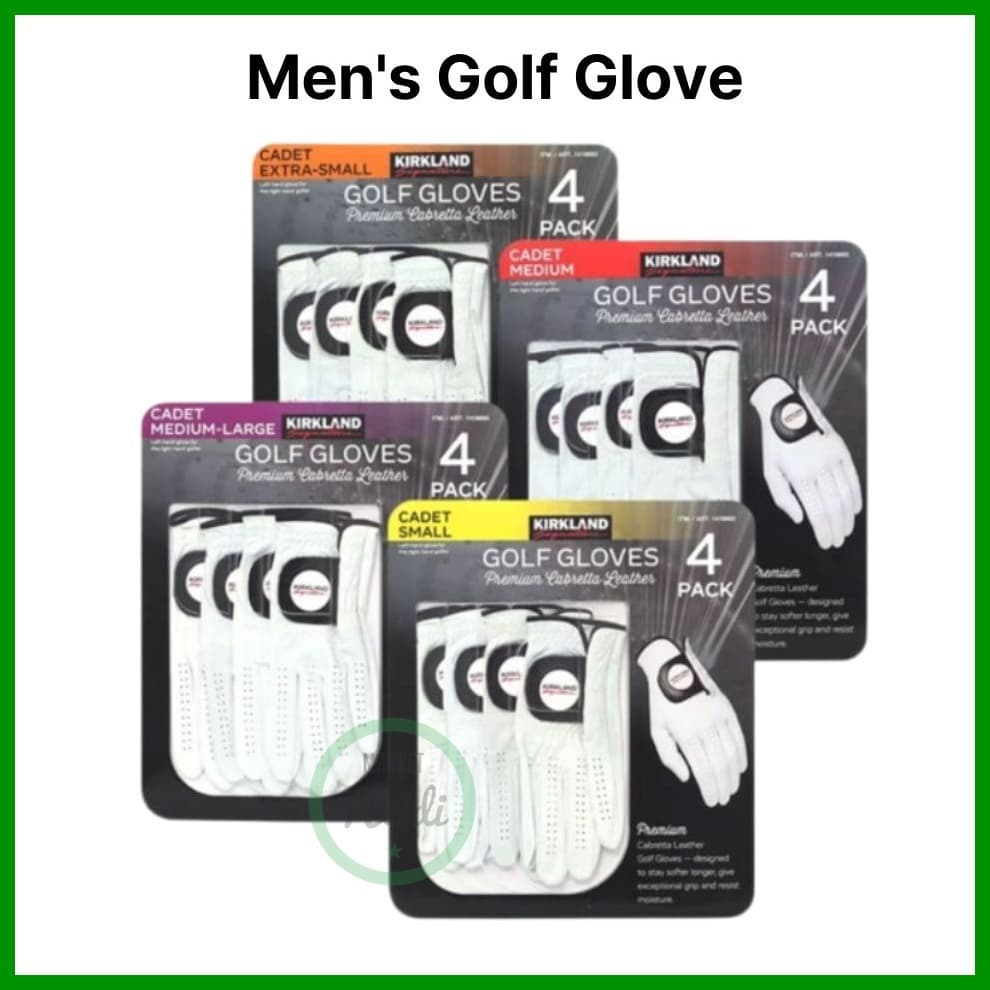 [Kirkland Signature] Pacote De Luvas De Golfe Masculinas 4ea | Duráveis E Confortáveis Respiráveis Para A Mão Direita Ac