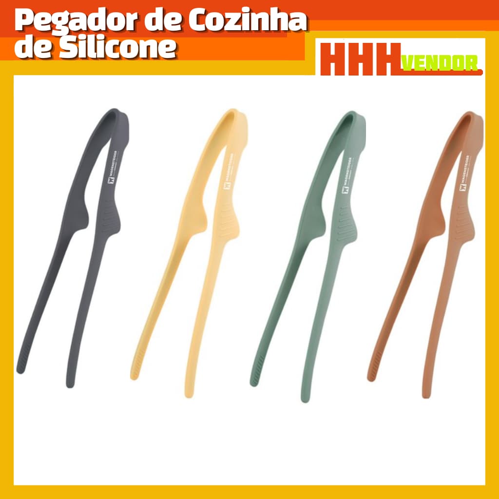 [Wagensteiger] Pinças De Cozinha Em Pé De Silicone Multiuso De Aço Inoxidável Platina