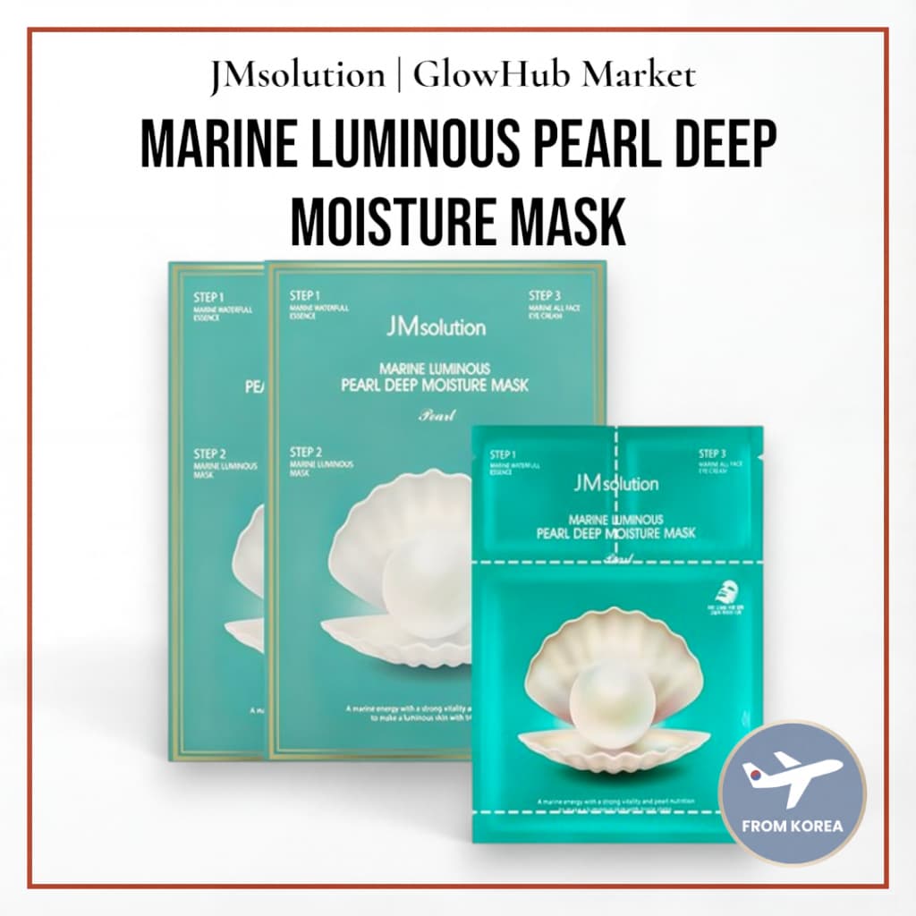 Máscara De Umidade Profunda JMsolution Marine Luminous Pearl 10 Folhas x 2 Pacotes | Folha Coreana