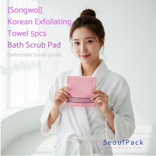 [Songwol] Toalha Esfoliante Coreana Almofada De Banho 100 % Viscose Rayon 5pcs (40/50/60/70/80 Opções)