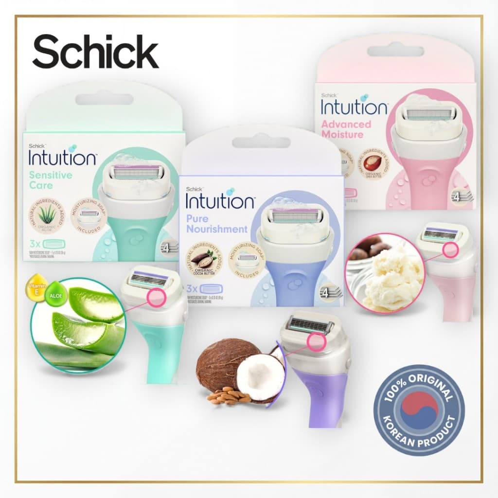 Navalha Schick Intuition Sensitive Care-Natural/Nutrição/Brisa De Limão | Cabo De Barbear Feminino