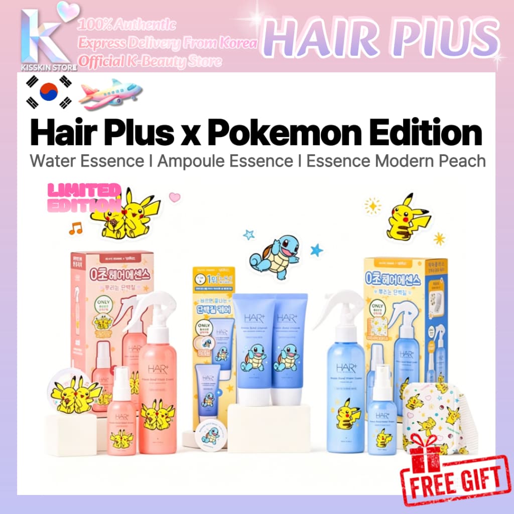 [HairPlus x Pokémon] Novo Collabo Edition Protein Bond Water Essence/Ampola Esssence Modern Peach